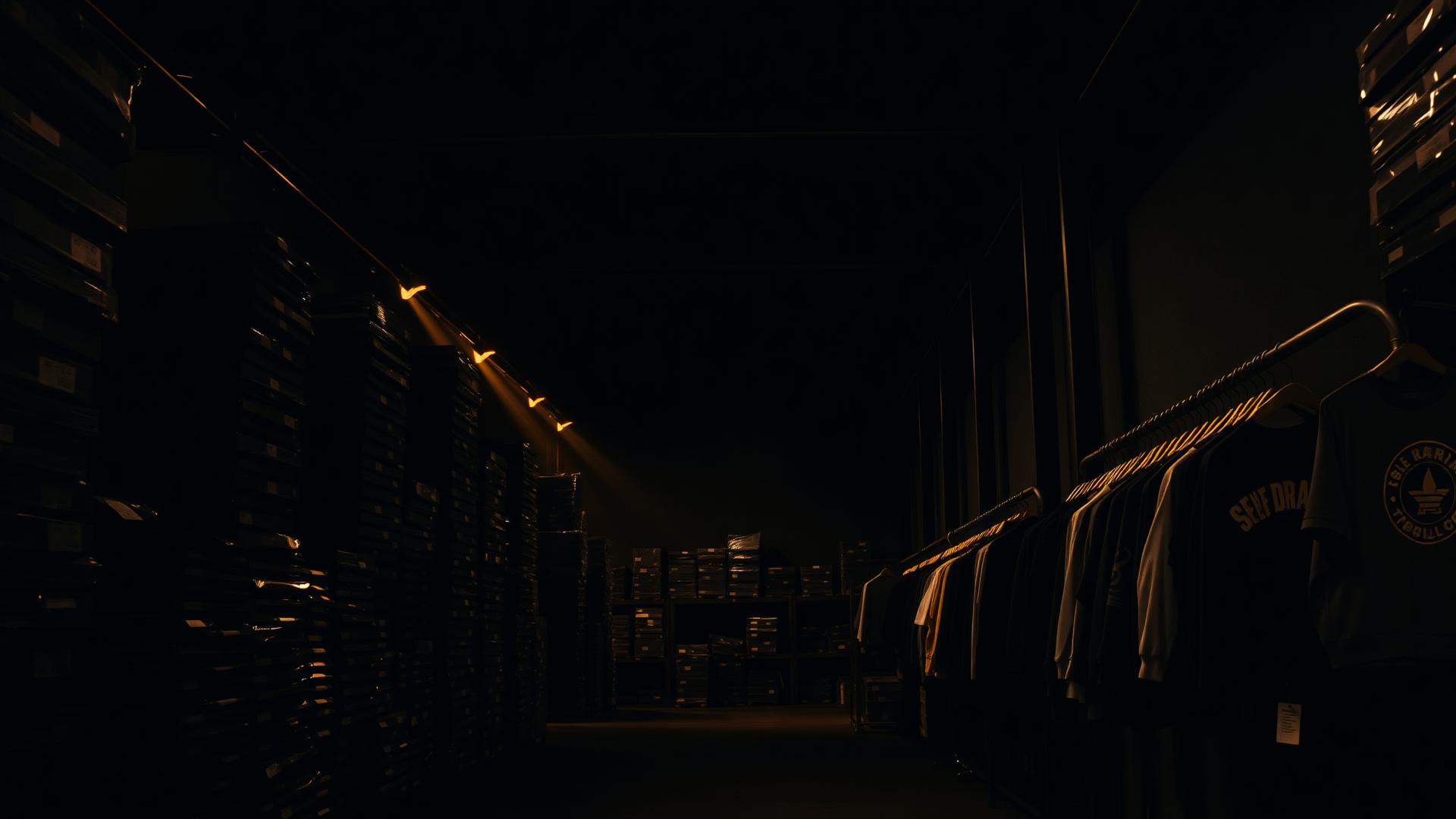 Prague Supply warehouse stocked with footwear and streetwear